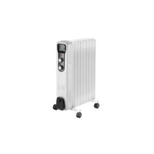 Radiador Aceite Brasilia 2000w 9elementos Blanco/negro 3potencias Antivuelco Termostato Reg.seguridad Asa 59,5x40,5x24cm