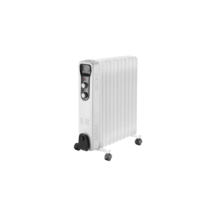 Radiador Aceite Brasilia 2500w 11elem.blanco/negro 3potencias Antivuelco Termostato Reg.seguridad.asa 59,5x48x24cm