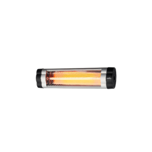 Calefactor Exterior Cuarzo Austral 1500w Negro/cromo Infrarrojo Pie/pared Termost.reg.20x61x8,5cm