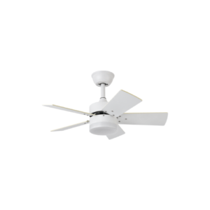 Ventilador Dc Marta 36w Blanco 5 Aspas Rev. Blanco/haya 41x76d 3060lm C/ Remoto , Memoria Y Temporizador 3000k,4000k,6000k