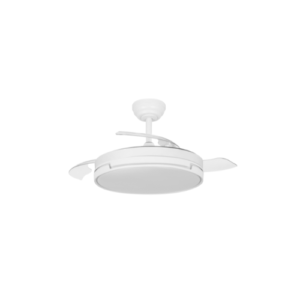 Ventilador Dc Papiro 72w Blanco 3aspas desp.107d 6120lm 3000k,4000k,6500k Remoto+ Memoria+ Temporizador