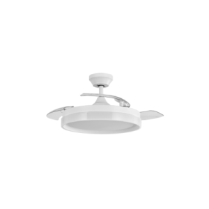 Ventilador Dc Zenit Blanco 72w 3aspas desplegables 107d 7200lm 6vel 3000k,4500k,6000k Remoto+temporizador+memoria