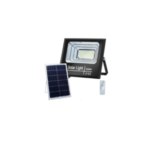 FOCO PROYECTOR LED SOLAR 100W IP66 PANEL POLICRISTALINO B. FRIO