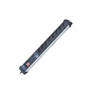 REGLETA INDUSTRIAL 8 TOMAS 1.5m MULTI-PROTEK INTERRUPTOR CON PROTECCION SOBRETENSION + SOBRECALENTAMIENTO SILVER