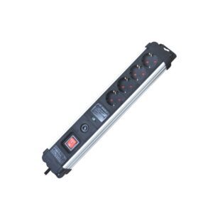 REGLETA INDUSTRIAL 4 TOMAS 1.5m MULTI-PROTEK INTERRUPTOR CON PROTECCION SOBRETENSION + SOBRECALENTAMIENTO SILVER